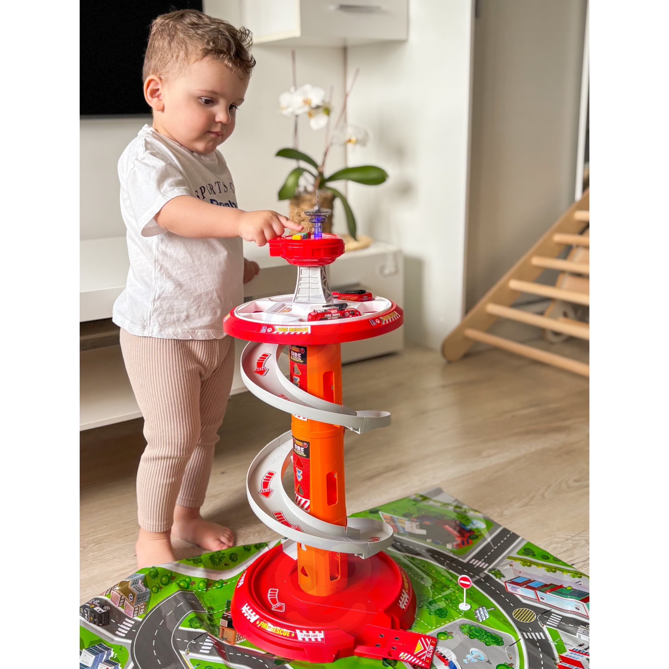 WOOPIE Tor Spirala Garaż dla Samochodzików 3 szt.