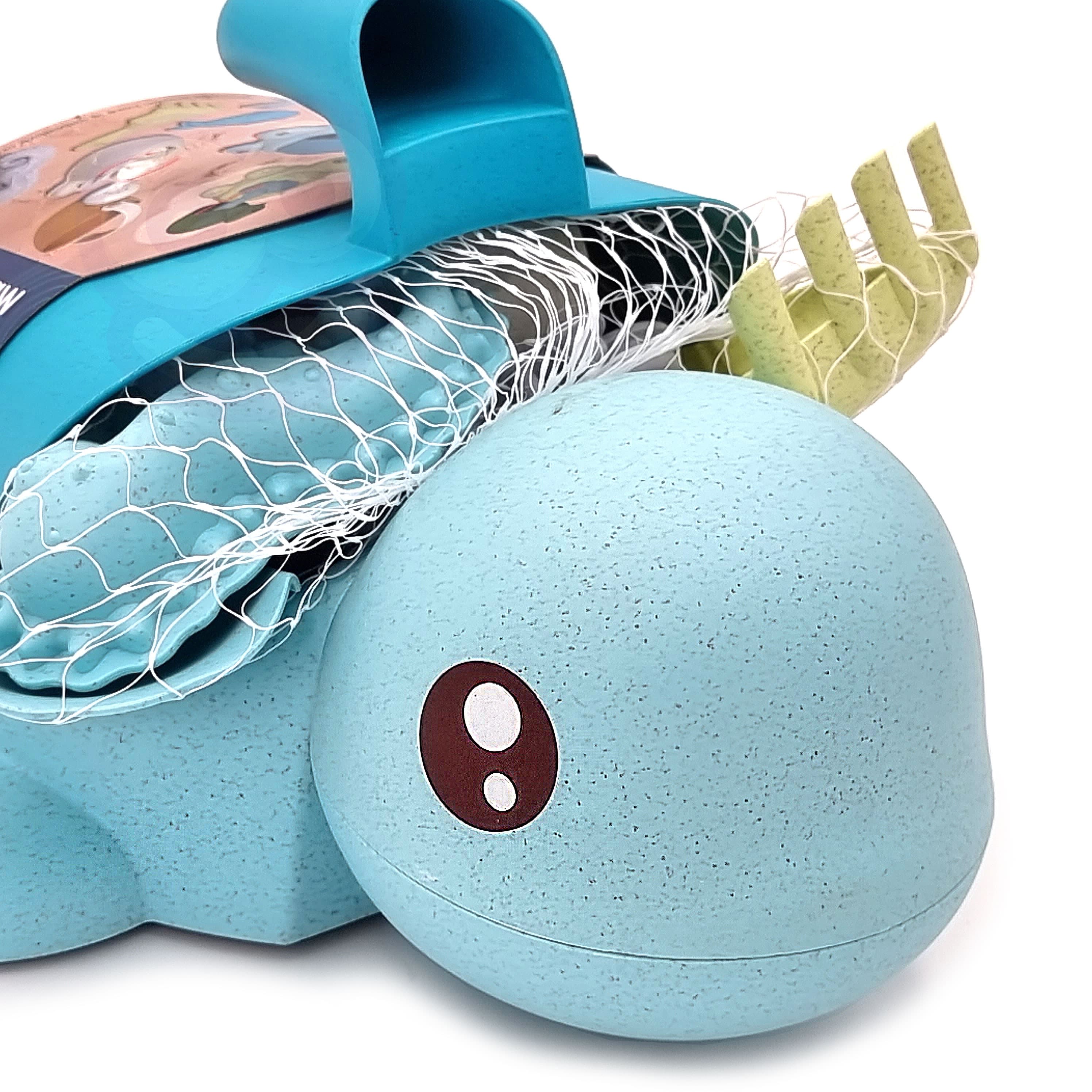 WOOPIE GREEN  Zestaw 2w1 do Piasku i Wanny Żółwik Niebieski 8 el. BIODEGRADOWALNY ORGANICZNY MATERIAŁ