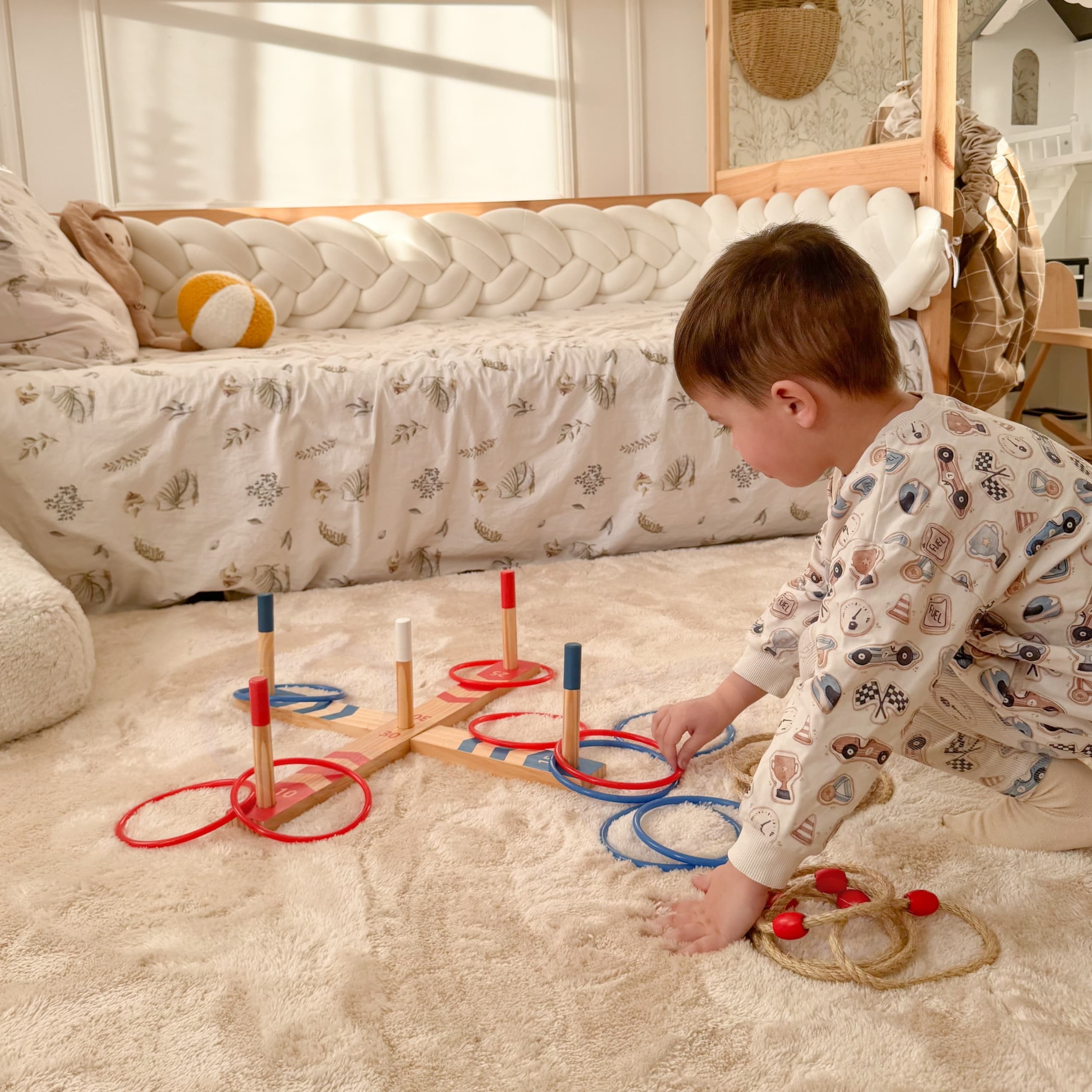 TOOKY TOY  Drewniana Gra Fun Serso Zręcznościowa Ring Cross