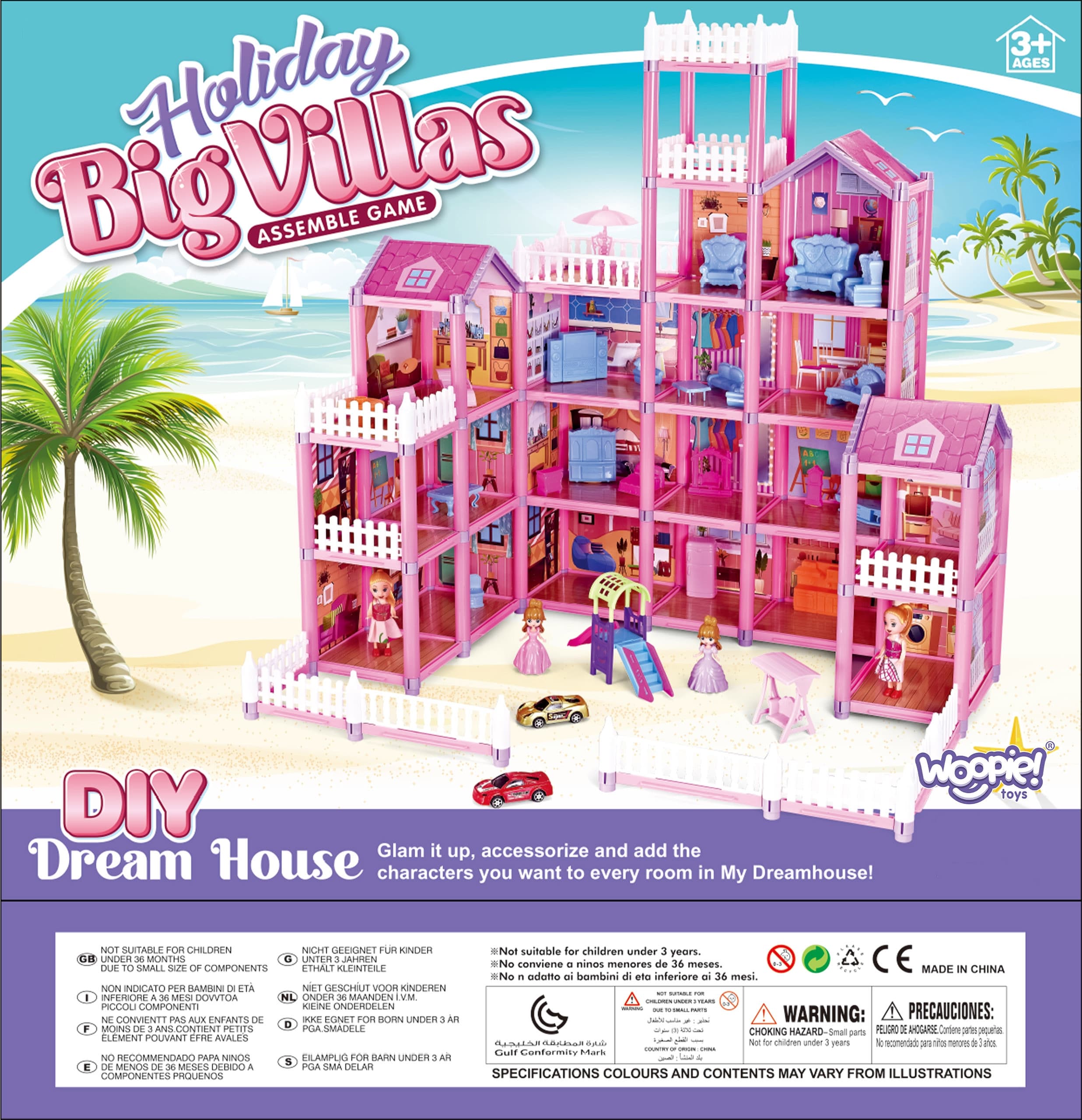 WOOPIE Mega Willa Domek dla Lalek LOVELY HOUSE 194 el.