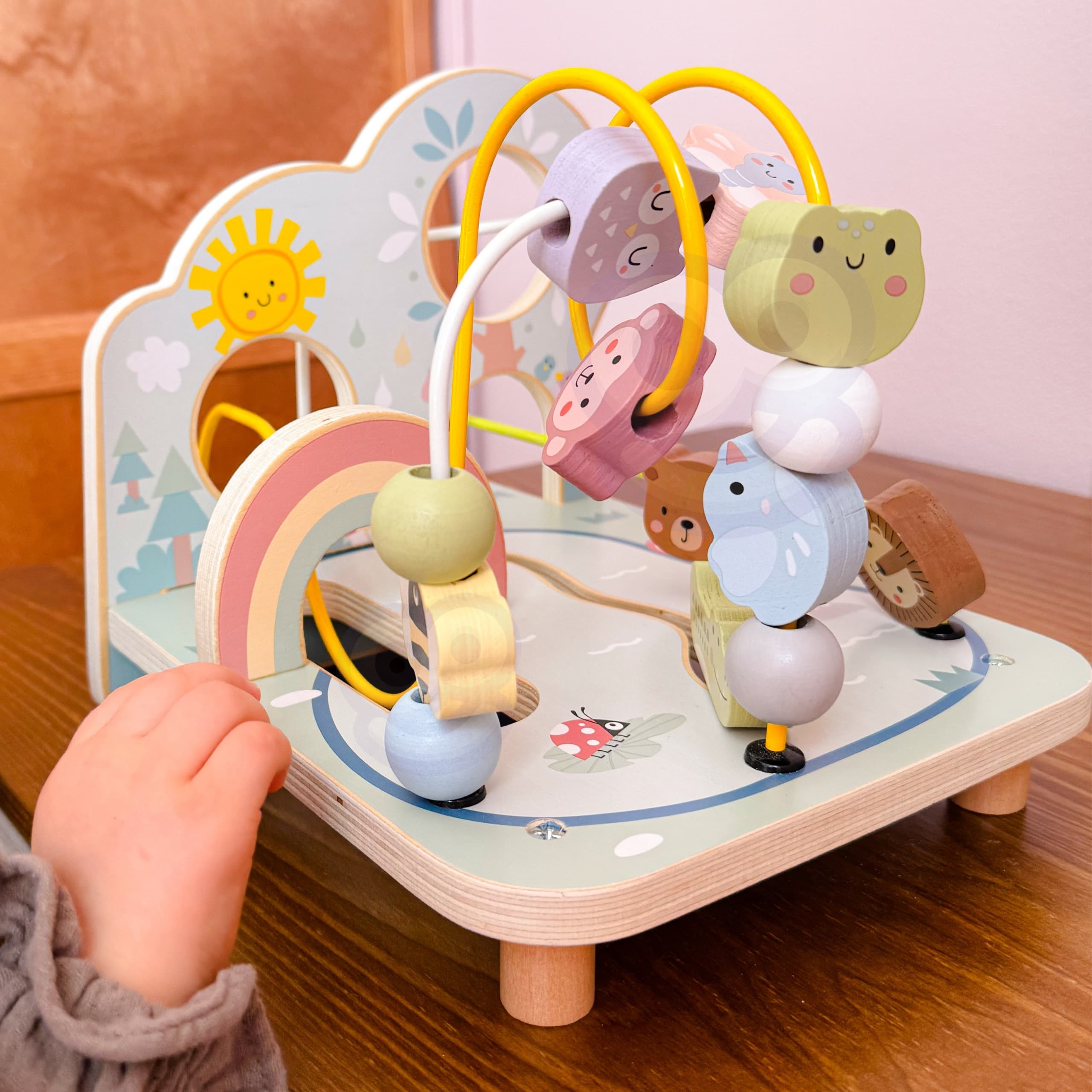 TOOKY TOY Drewniana Pętla Motoryczna Leśny Labirynt