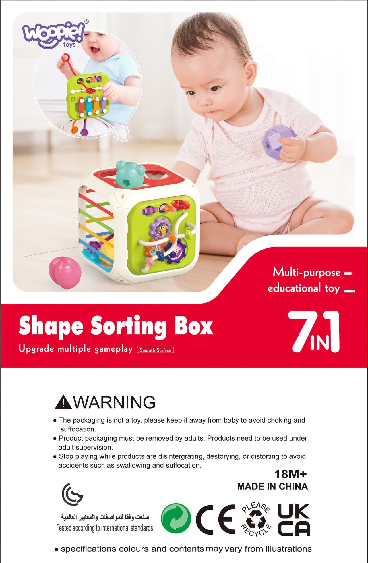 WOOPIE BABY Sensoryczna Edukacyjna Kostka Aktywności