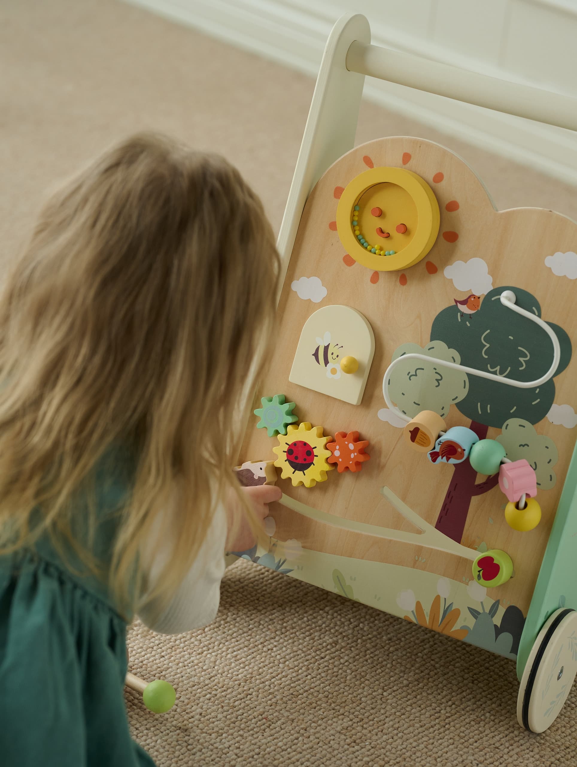 CLASSIC WORLD Drewniany Pchacz Multifunkcyjny 8w1 "Leśny Chodzik"