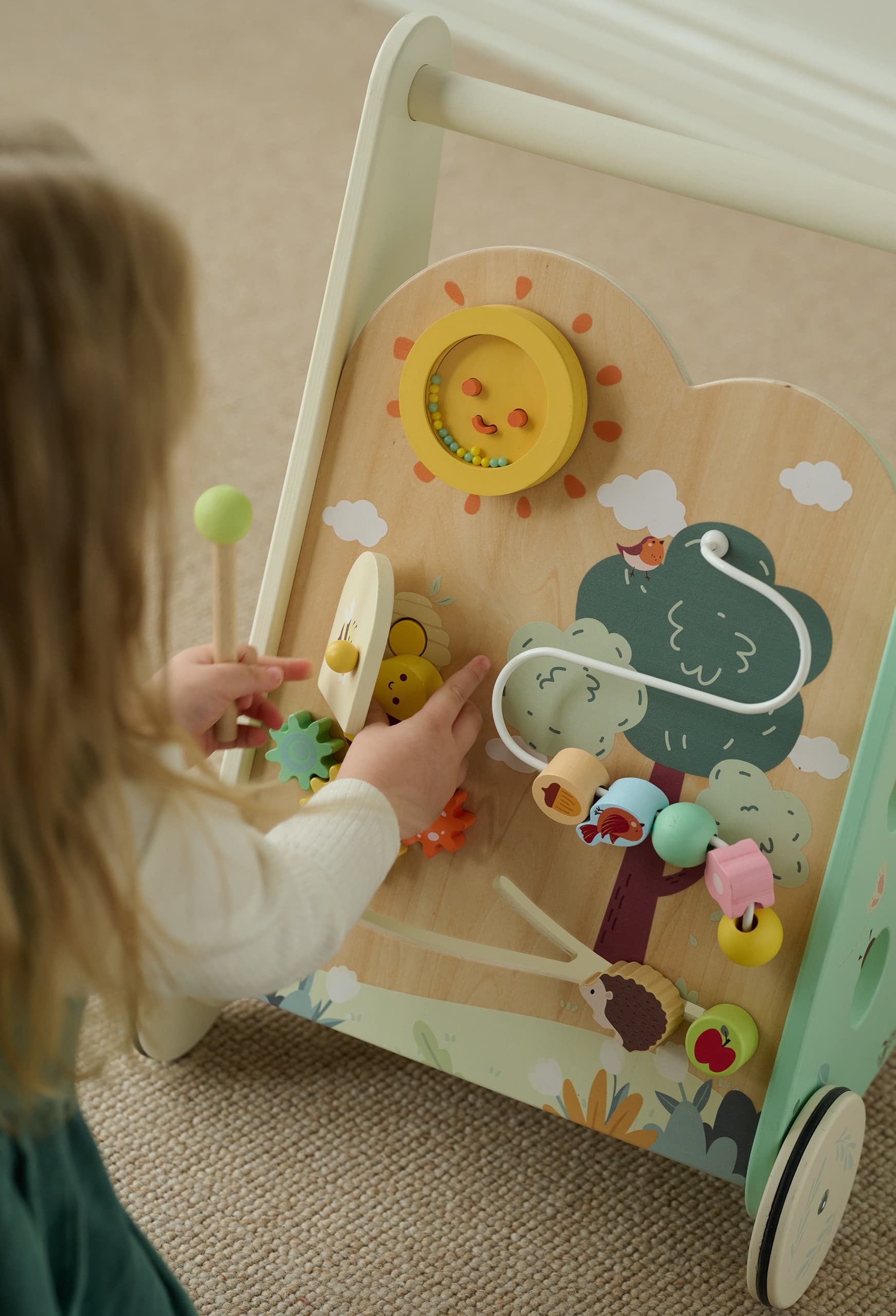 CLASSIC WORLD Drewniany Pchacz Multifunkcyjny 8w1 "Leśny Chodzik"