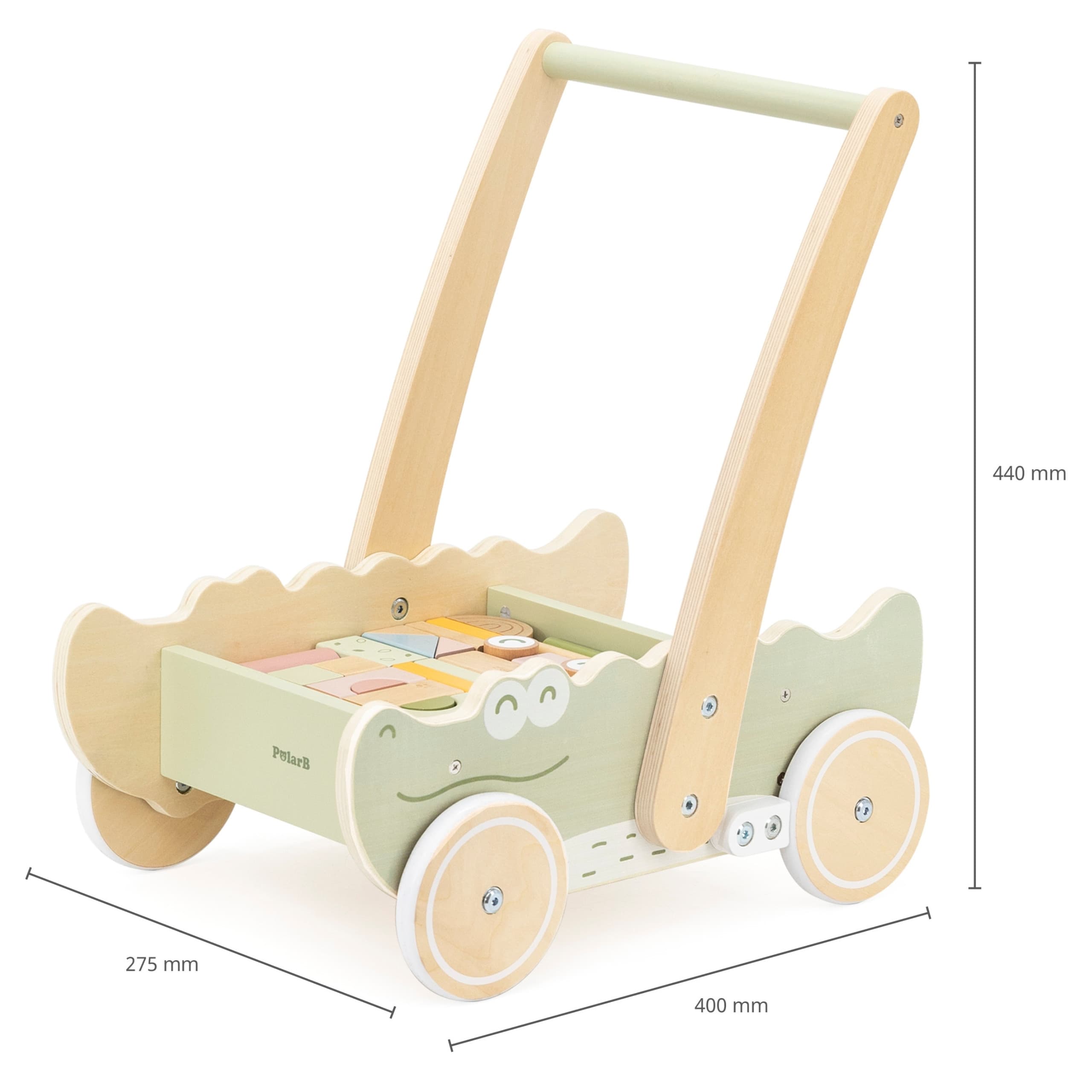 Viga Drewniany Wózek Na Klocki Pchacz