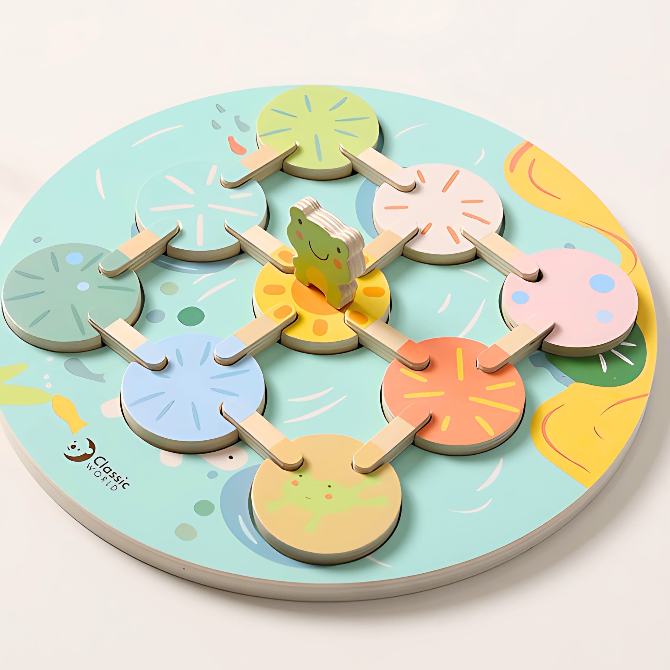 CLASSIC WORLD Gra Sensoryczna Liść Lotosu Dopasuj Kształty i Kolory