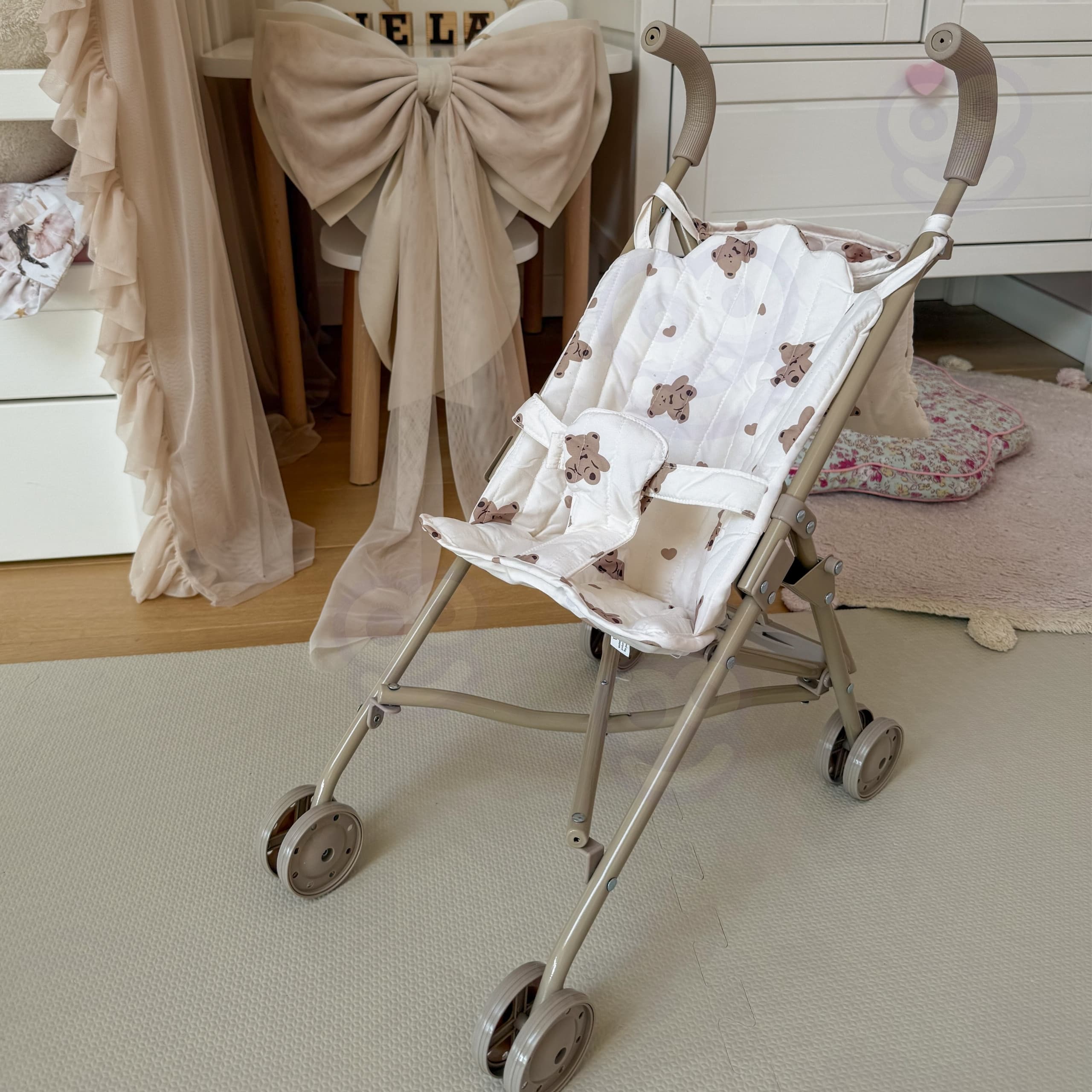 WOOPIE ROYAL Wózek Dla Lalek Spacerówka Vintage Teddy Bear