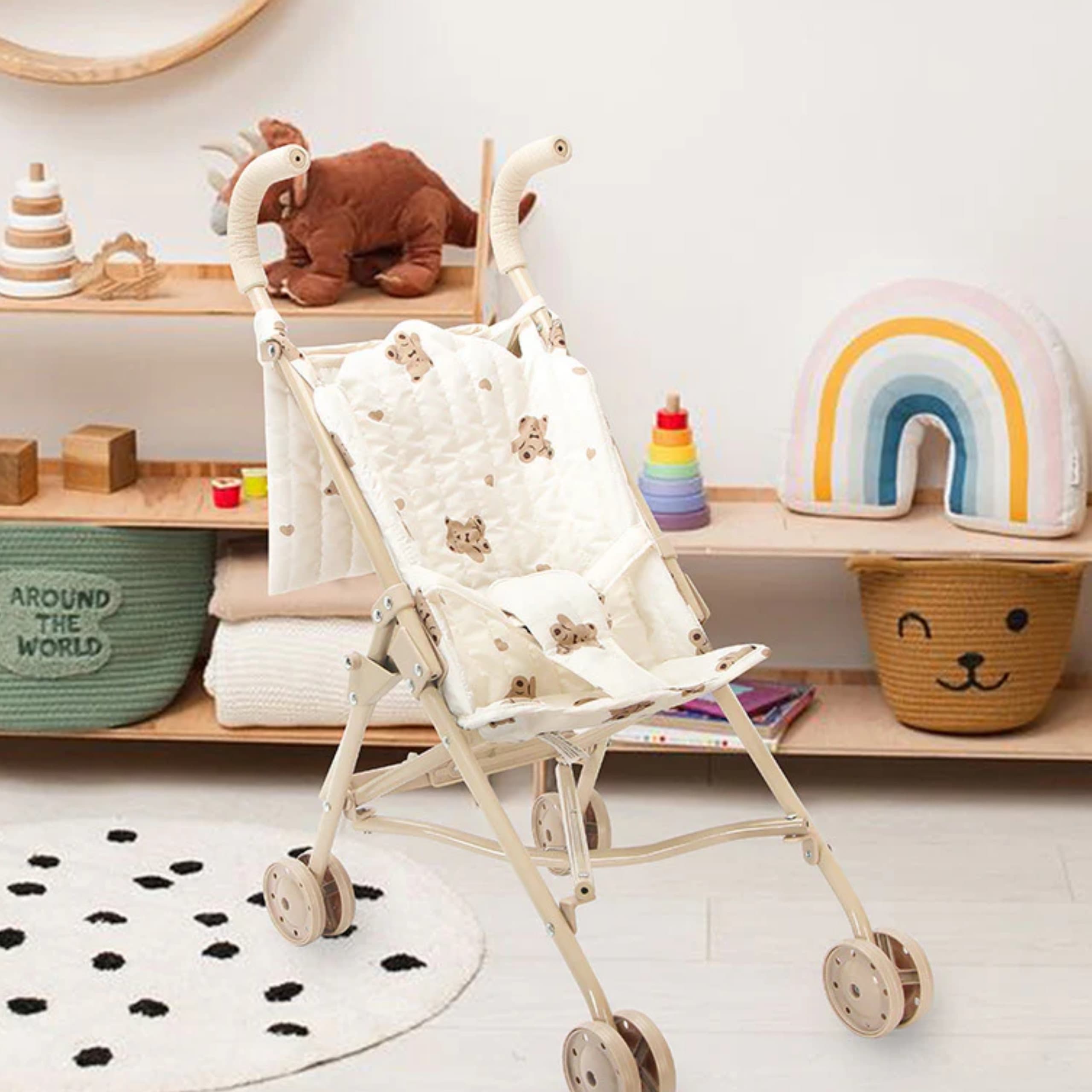 WOOPIE ROYAL Wózek Dla Lalek Spacerówka Vintage Teddy Bear