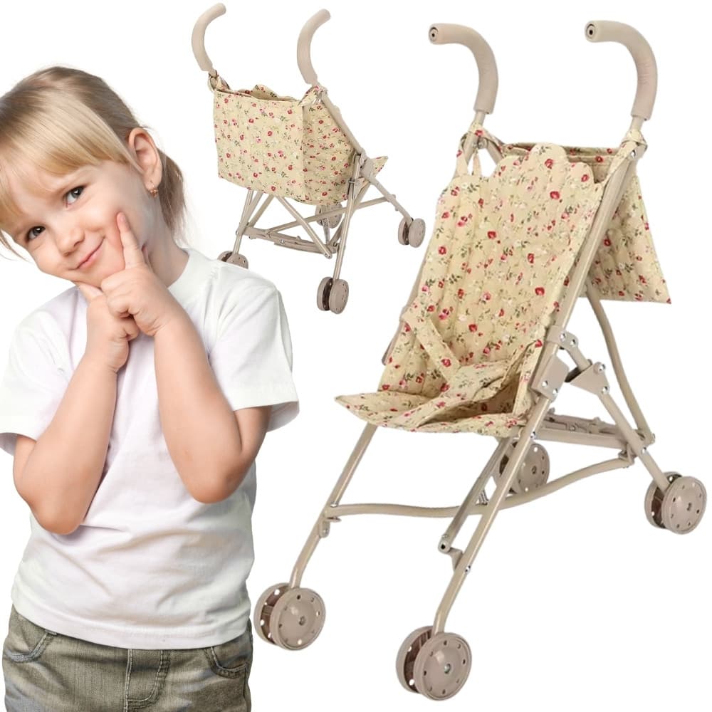 WOOPIE ROYAL Wózek dla Lalek Spacerówka Vintage Rose