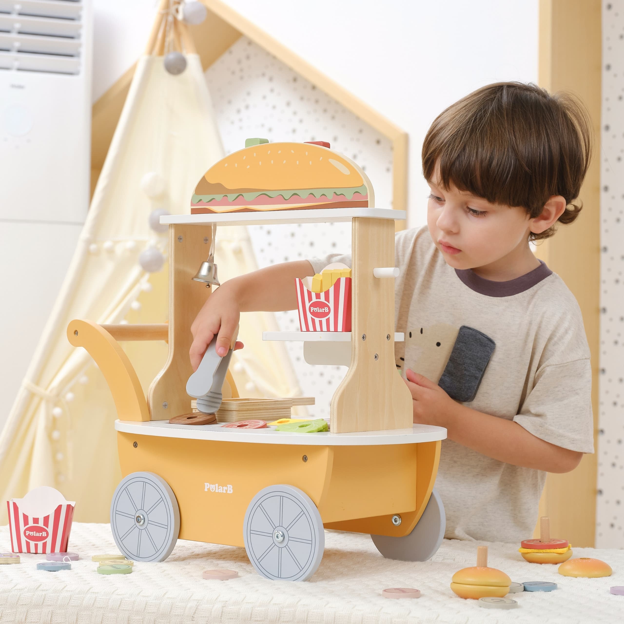 VIGA Minisklep z Hamburgerami – Kreatywna Zabawa w Odgrywanie Ról