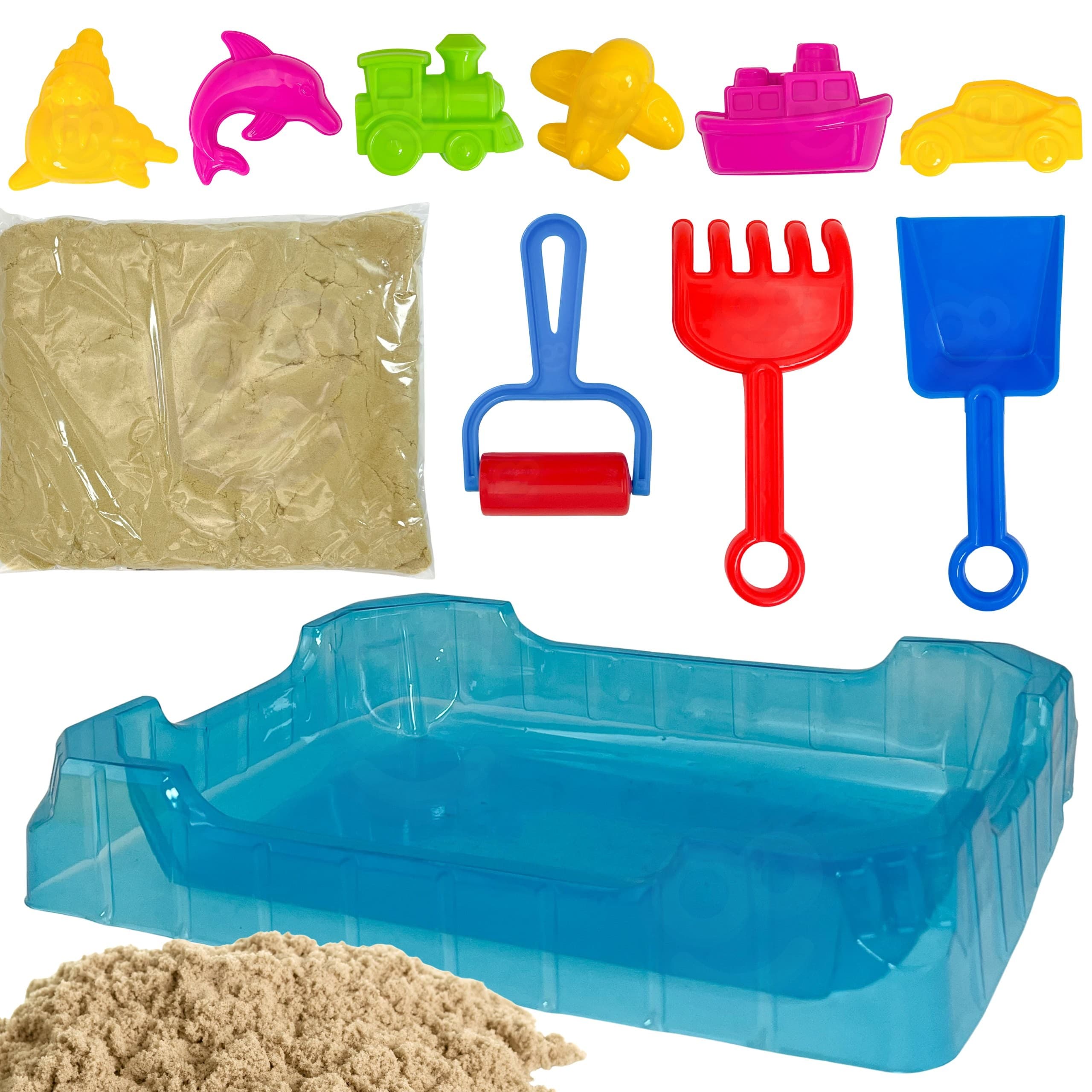 WOOPIE Piasek Kinetyczny 0,5 kg Zestaw Stolik z Foremkami