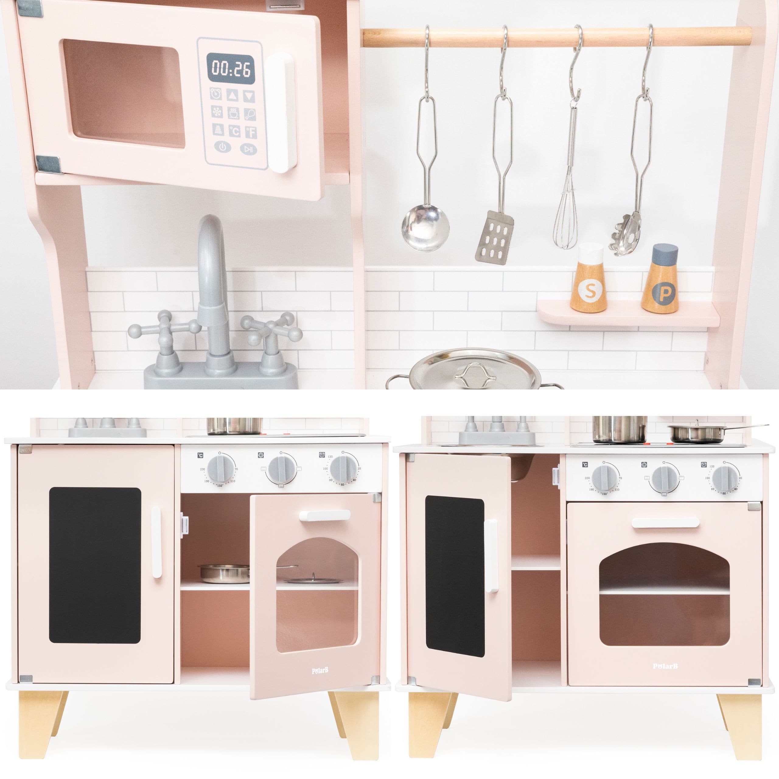 VIGA PolarB Drewniana Kuchnia Światło Dźwięk + Akcesoria