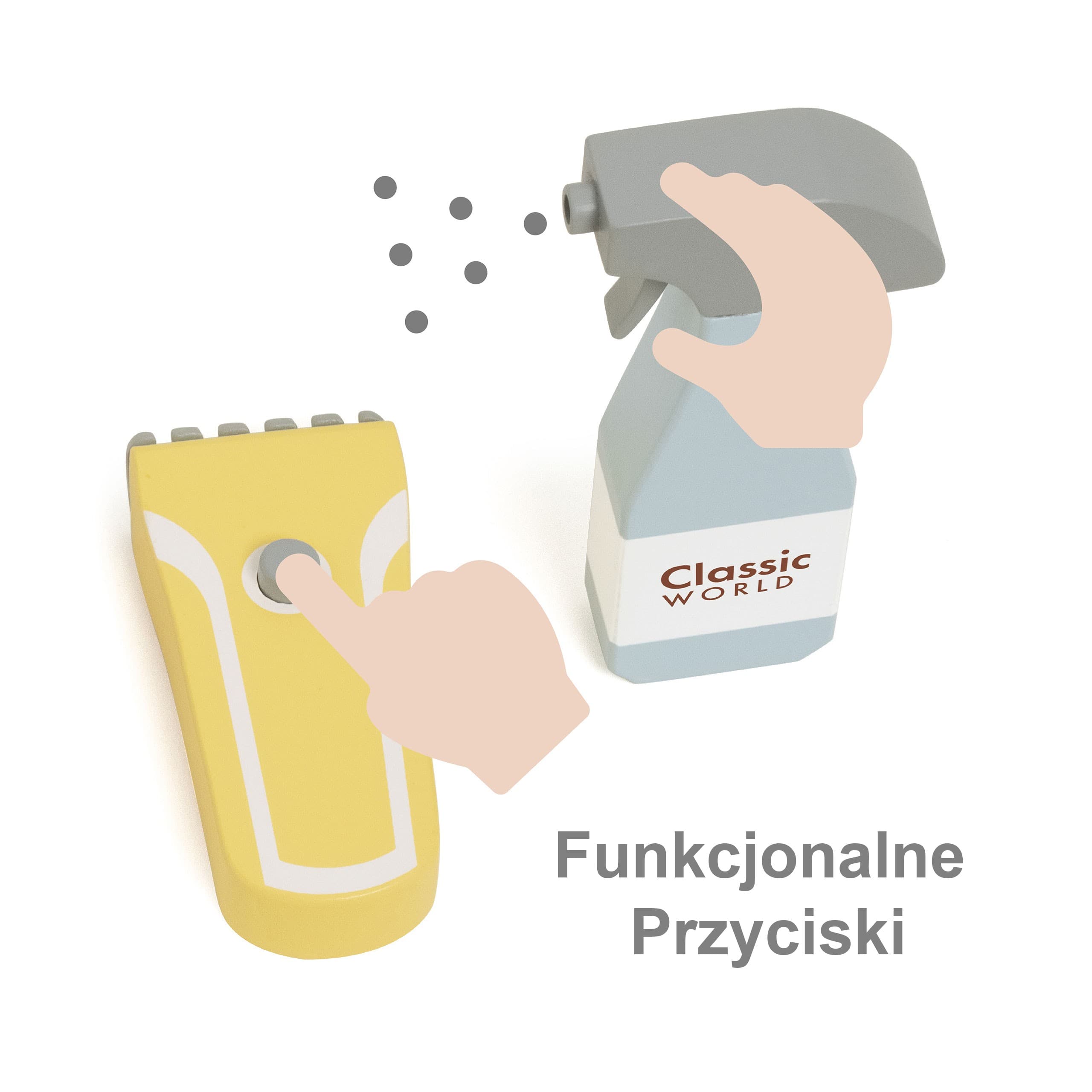 CLASSIC WORLD Zestaw Małego Fryzjera Pas z Akcesoriami  8 el.