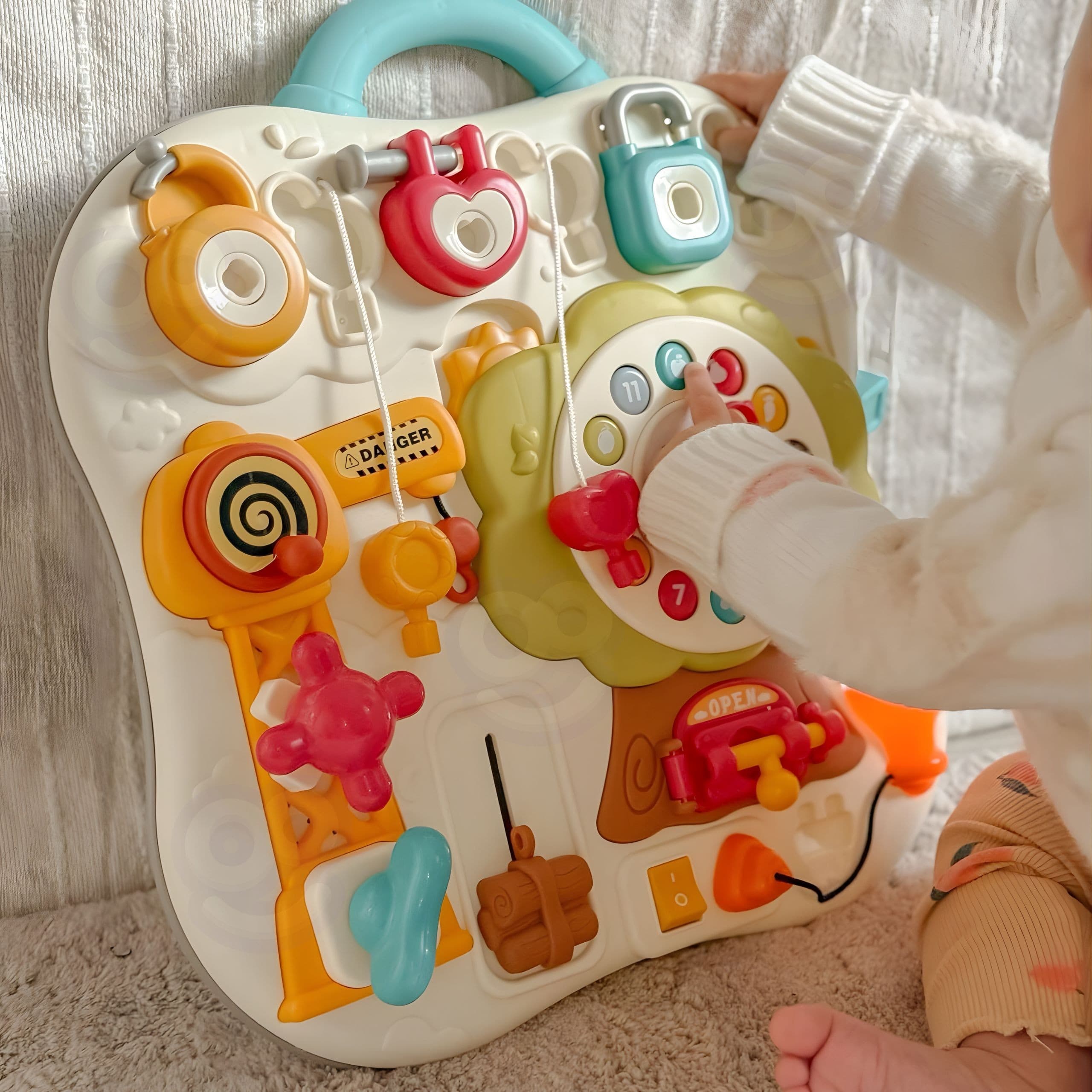 WOOPIE Tablica Montessori Manipulacyjna Sensoryczna Interaktywna dla Malucha