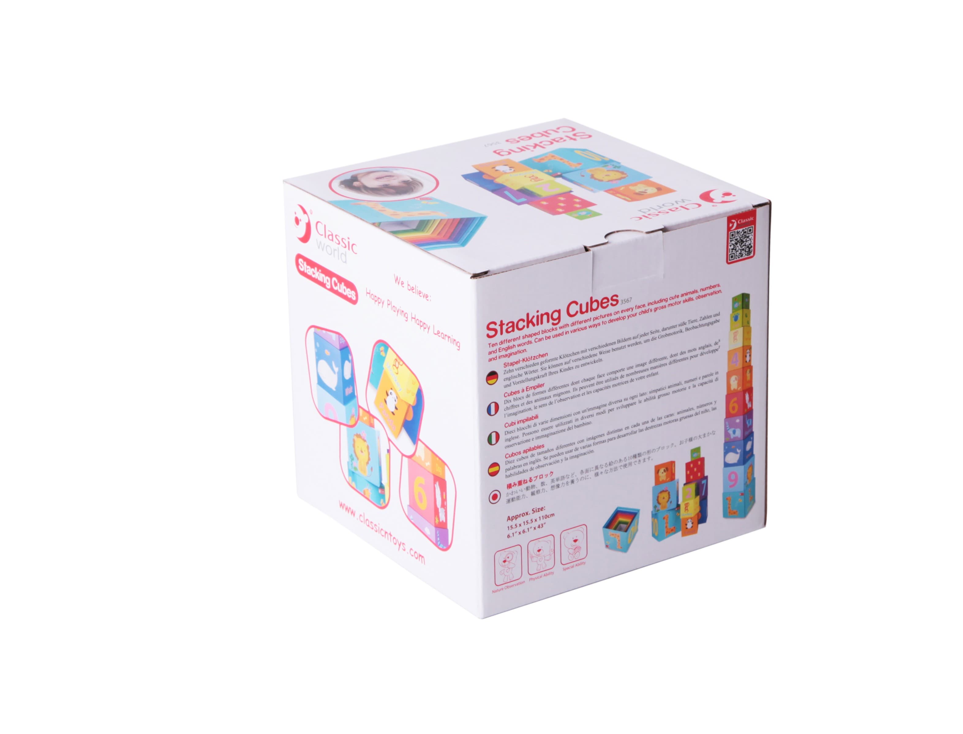 CLASSIC WORLD Magic Box Klocki Układanka Wieża Pudełko Zabawka Edukacyjna