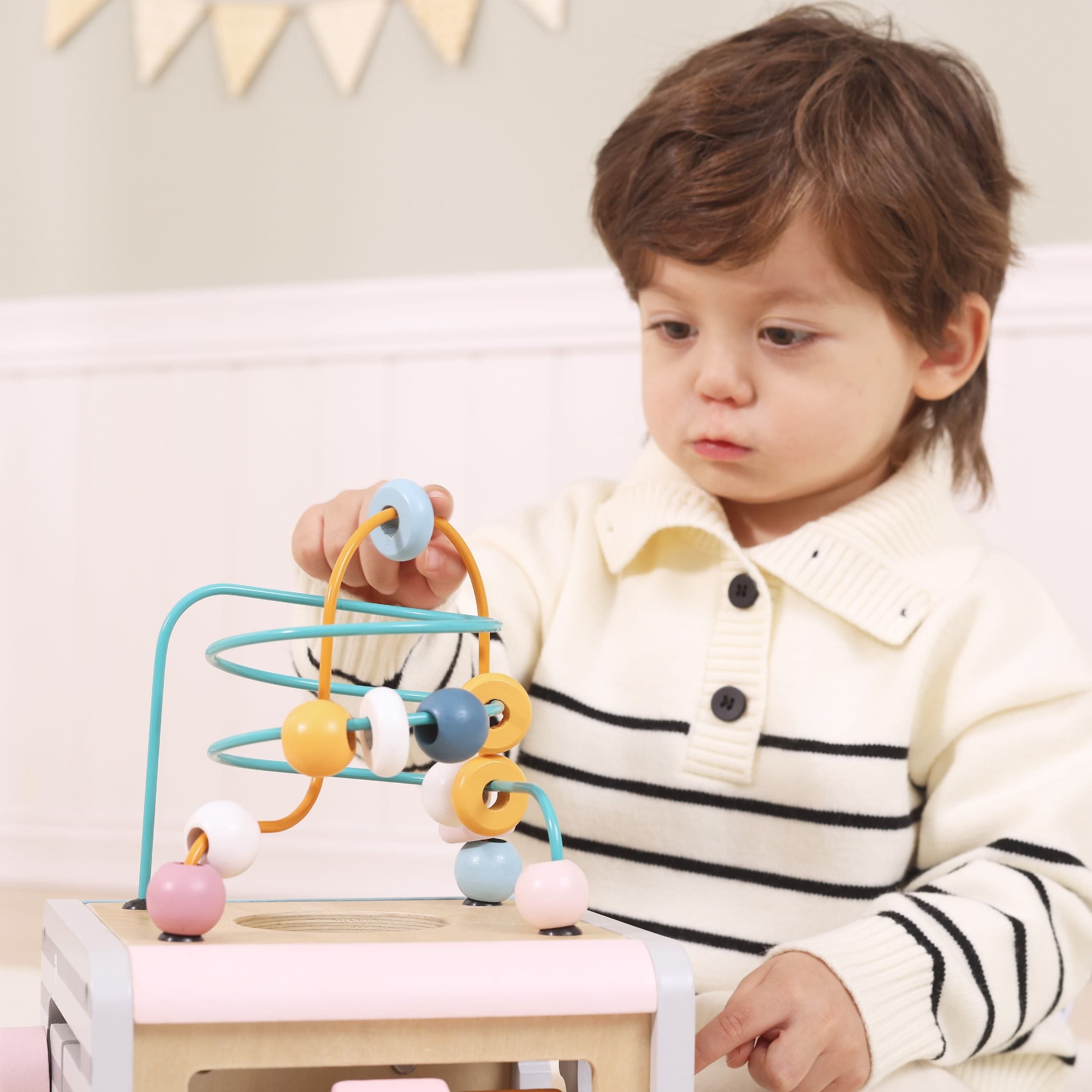 VIGA PolarB Activity Box Drewniane Edukacyjne Centrum Gier 5w1 kostka