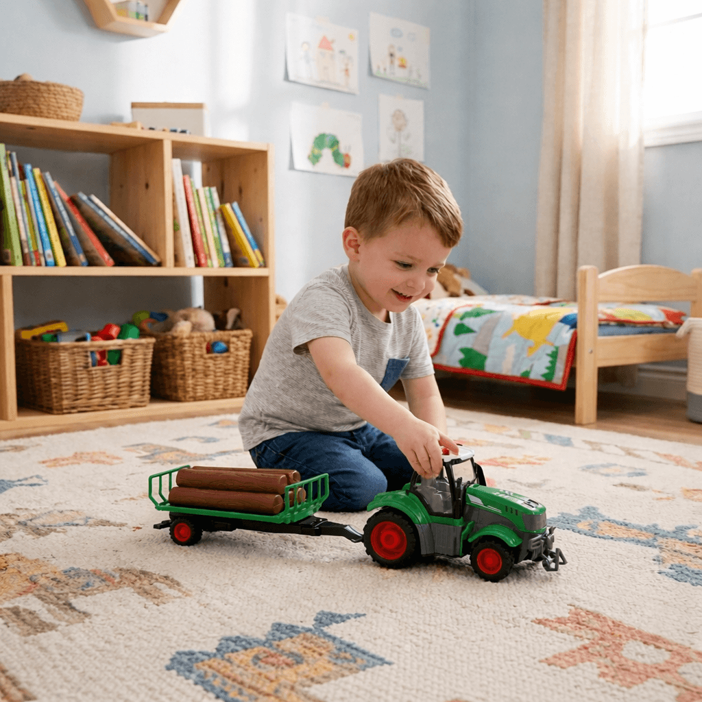 WOOPIE Traktor z Przyczepą na Pilota Sterowany RC - Skala 1:24