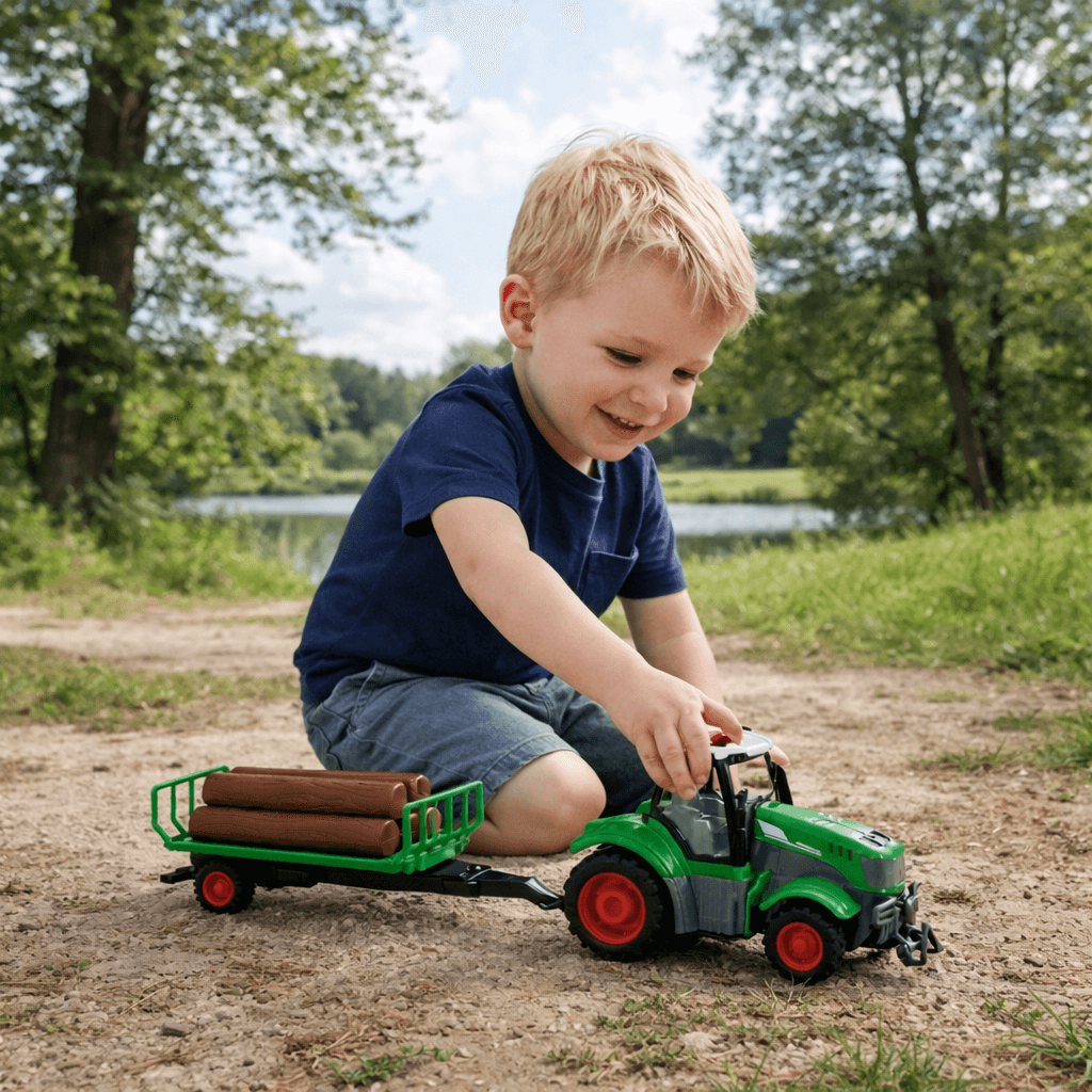 WOOPIE Traktor z Przyczepą na Pilota Sterowany RC - Skala 1:24
