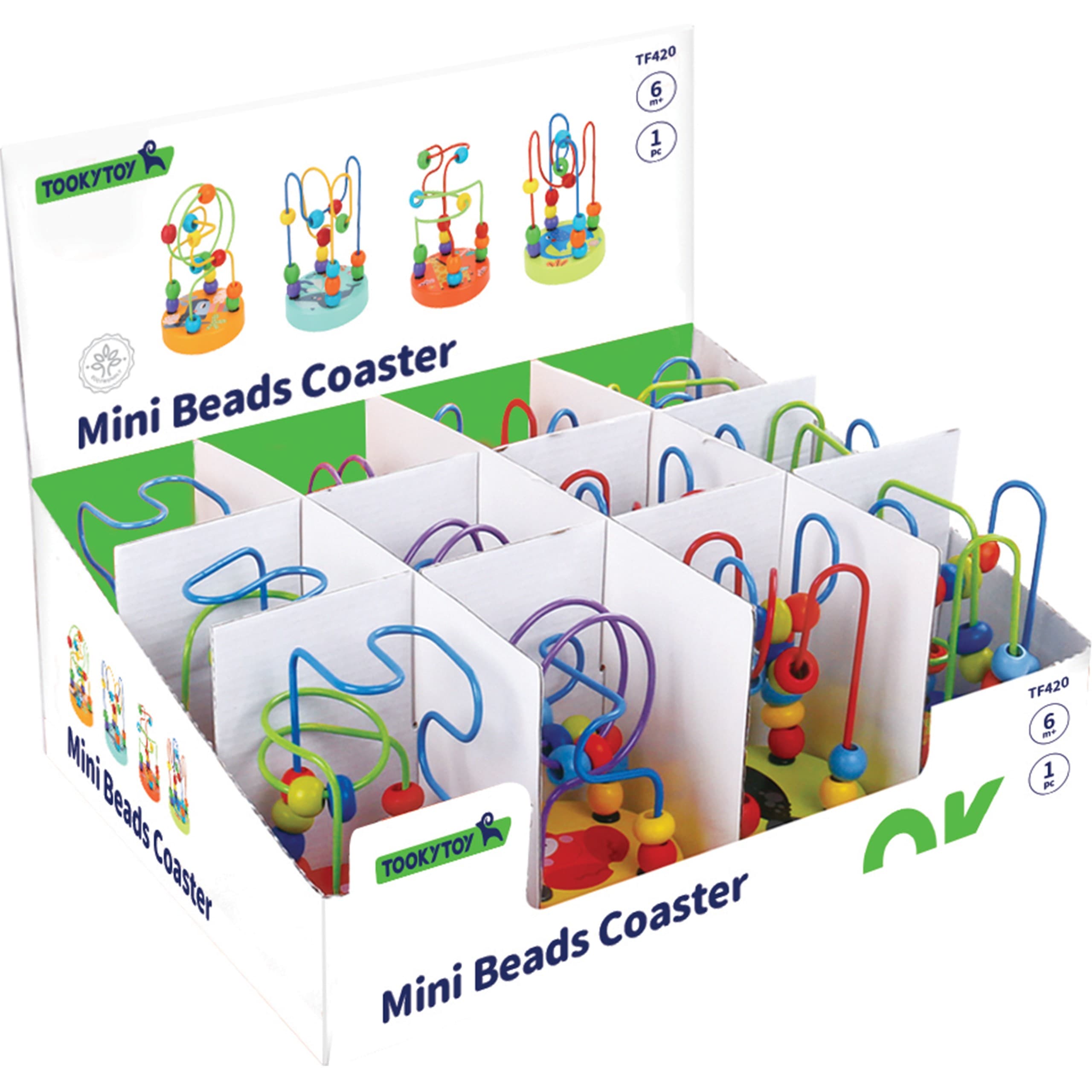 TOOKY TOY Drewniana Edukacyjna Pętla Motoryczna Labirynt Przeplatanka